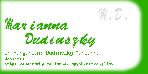 marianna dudinszky business card